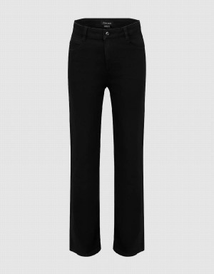 Black Women's Urban Revivo Skinny Straight Jeans | RPM6640YS