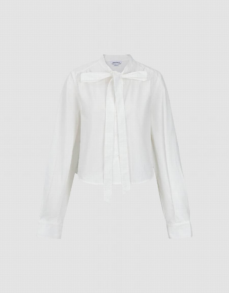 White Women's Urban Revivo Loose A-Line Shirts | XTD977EP