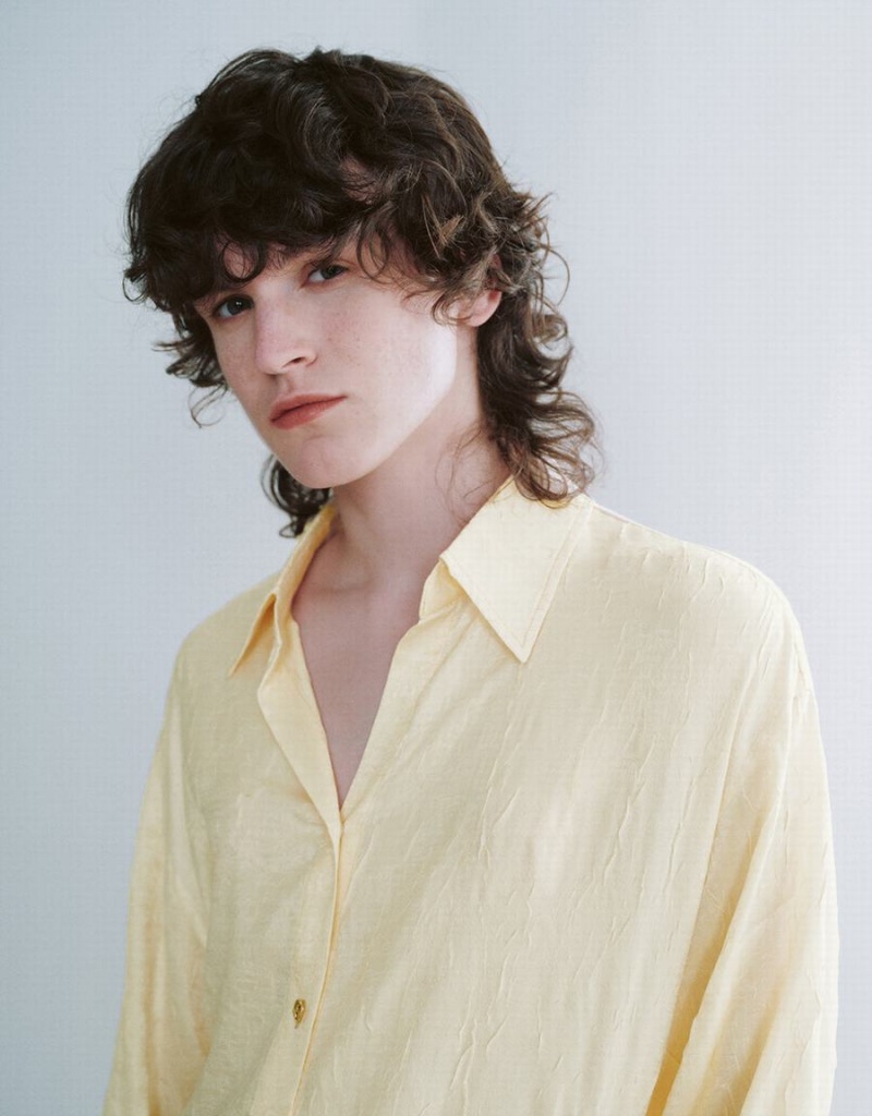 Yellow Women's Urban Revivo Textured Button Up Straight Shirts | AXU8838YM